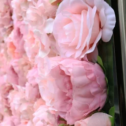 Pink & Blush Mixed Florals - Curtain Style Floral Wall - Easy Install! Select Size
