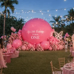 Pink Giant Inflatable Modern Ball Sphere – Maxorb™ Event Decor – Commercial Installation Sizes