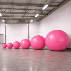 Pink Giant Inflatable Modern Ball Sphere – Maxorb™ Event Decor – Commercial Installation Sizes