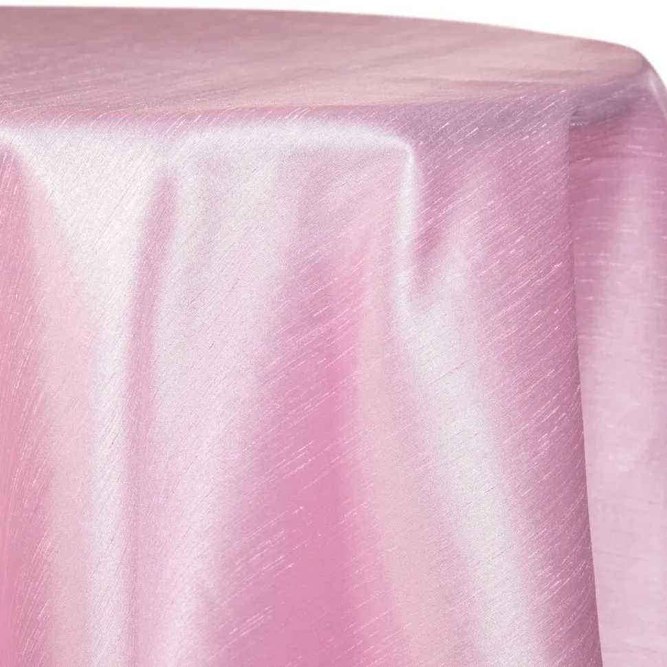 Pink - Shantung Satin “Capri” Tablecloth - Many Size Options