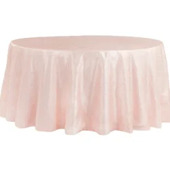 Pintuck Taffeta 132" Round Tablecloth - Blush