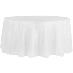 Pintuck Taffeta 120" Round Tablecloth - White