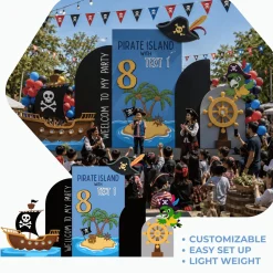 Pirate Island 1 Foam Core Birthday Backdrop Kit by PopScene™