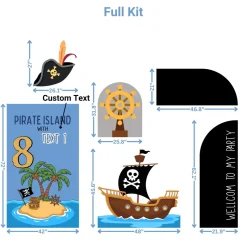 Pirate Island 1 Foam Core Birthday Backdrop Kit by PopScene™