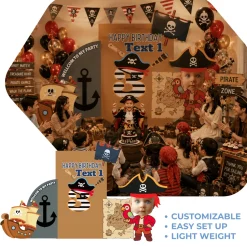 Pirate Treasure Foam Core Birthday Backdrop Kit by PopScene™