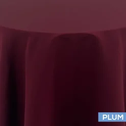 Plum - Royal Slub Designer Tablecloth - Many Size Options