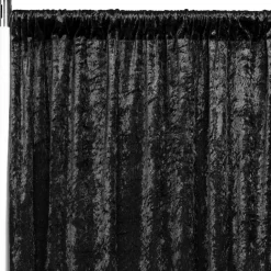 Premade Velvet Backdrop Curtain 18ft Long x 52in Wide in Black