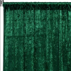 Premade Velvet Backdrop Curtain 12ft Long x 52in Wide in Emerald Green