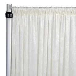 Premade Velvet Backdrop Curtain 10ft Long x 52in Wide in Ivory
