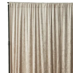 Premade Velvet Backdrop Curtain 10ft Long x 52in Wide in Taupe
