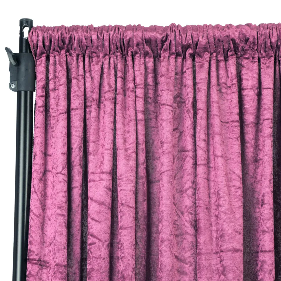 Premade Velvet Backdrop Curtain 8ft Long x 52in Wide in Violet