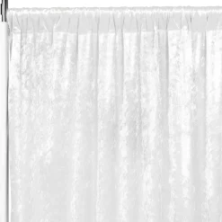 Premade Velvet Backdrop Curtain 18ft Long x 52in Wide in White