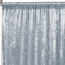 Premade Velvet Backdrop Curtain 16ft Long x 52in Wide in Dusty Blue