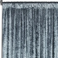 Premade Velvet Backdrop Curtain 14ft Long x 52in Wide in Dark Slate Blue