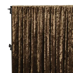 Premade Velvet Backdrop Curtain 12ft Long x 52in Wide in Chocolate