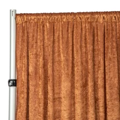 Premade Velvet Backdrop Curtain 12ft Long x 52in Wide in Terracotta