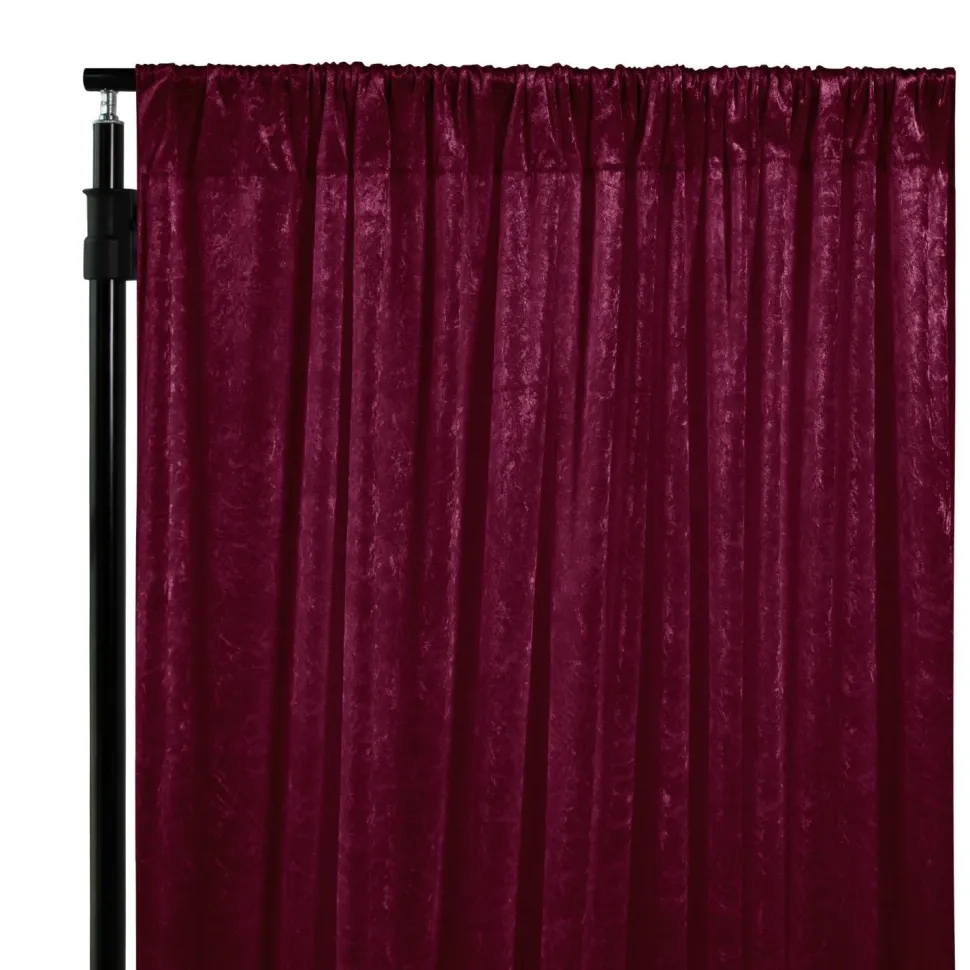 Premade Velvet Backdrop Curtain 10ft Long x 52in Wide in Cabernet