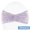 Premade Velvet Ruffle Stretch Chair Band - Wisteria