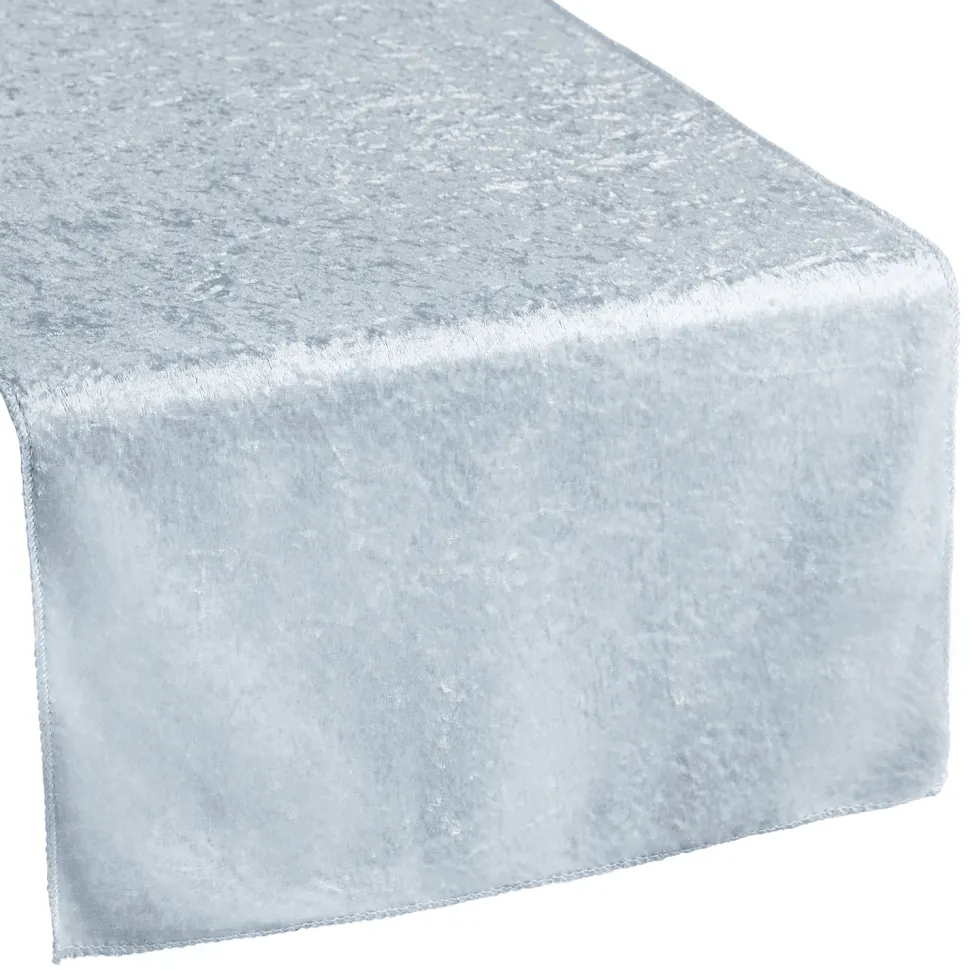 Premade Velvet Table Runner - Dusty Blue