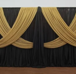 Premium Criss-Cross Curtain 2 Panel Backdrop - Height: 8-20ft