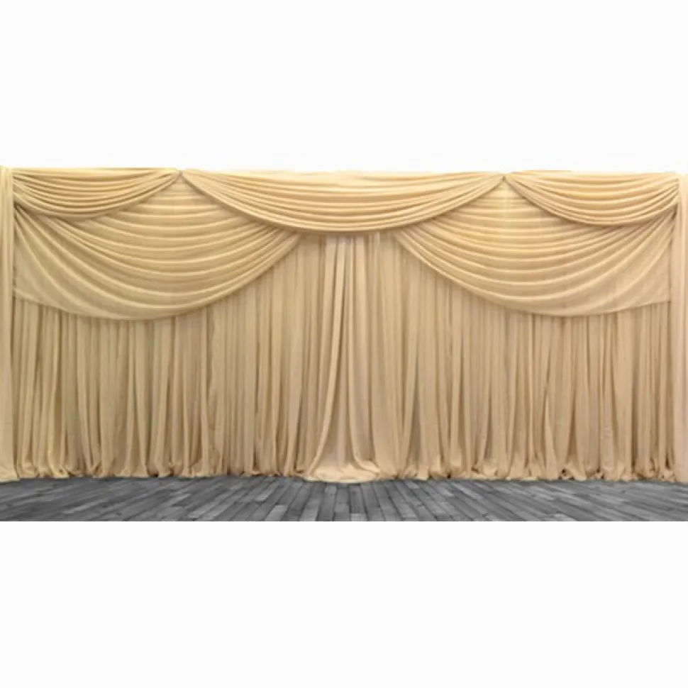 Premium Double Valance 2 Panel Backdrop - Height: 6-14ft