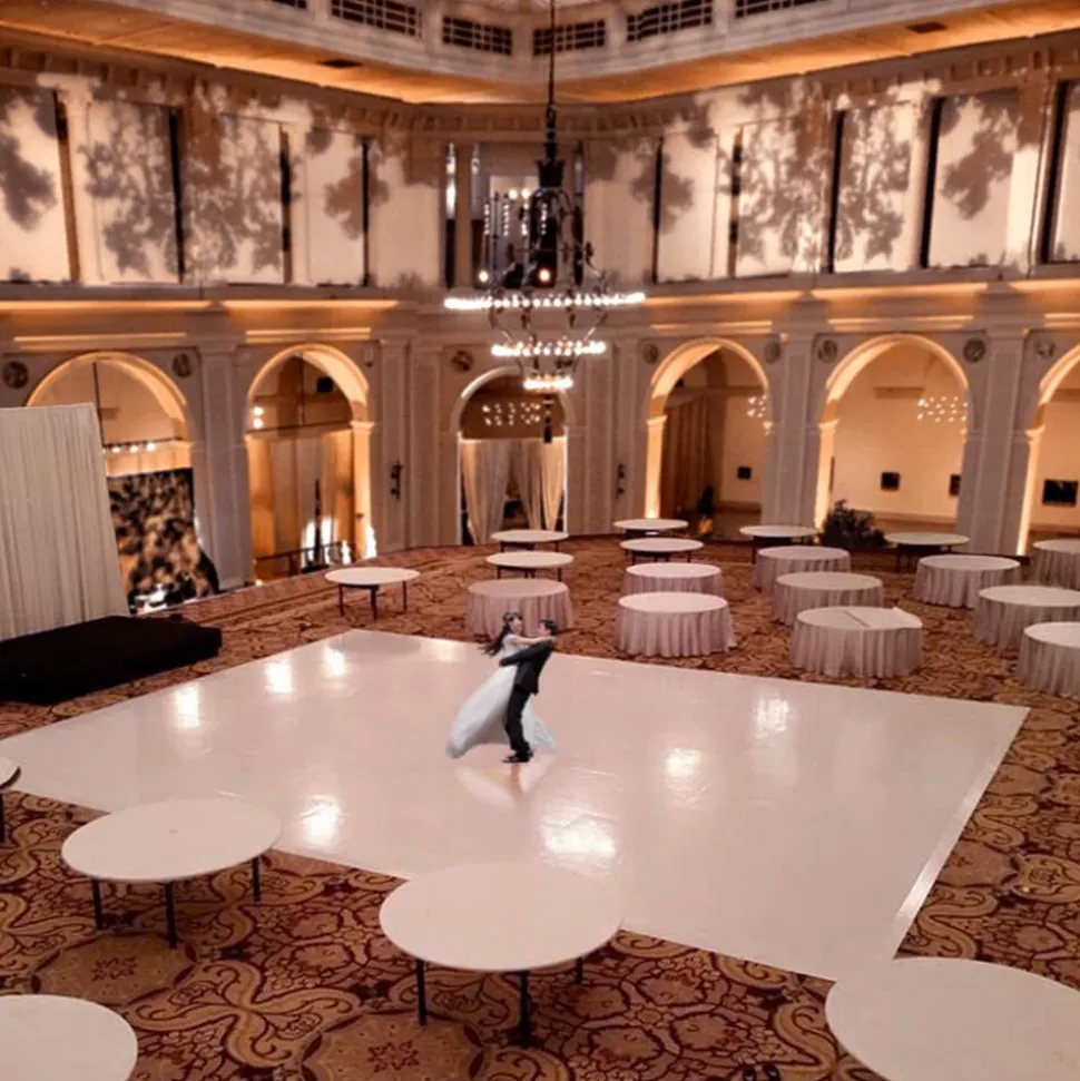 Premium Vinyl Dance Floor or Runner Wrap Custom Size - White Gloss & Matte