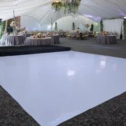Premium Vinyl Dance Floor or Runner Wrap Custom Size - White Gloss & Matte