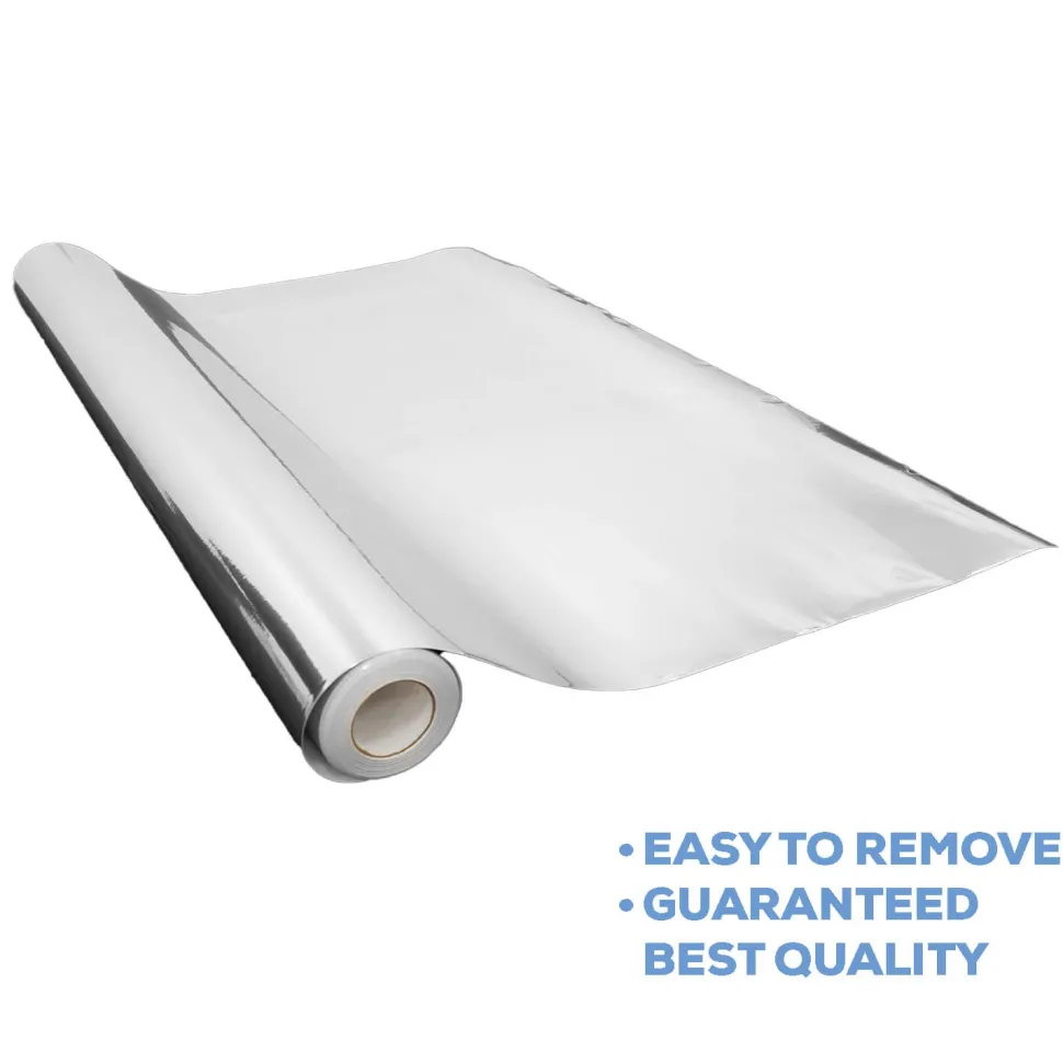 Premium Vinyl Dance Floor Wrap Roll - Silver Mirror
