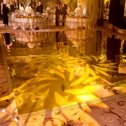 Premium Vinyl Dance Floor Wrap Roll - Gold Mirror