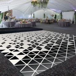 Premium Vinyl Dance Floor Wrap Custom Size - Geometric Hipster Edge