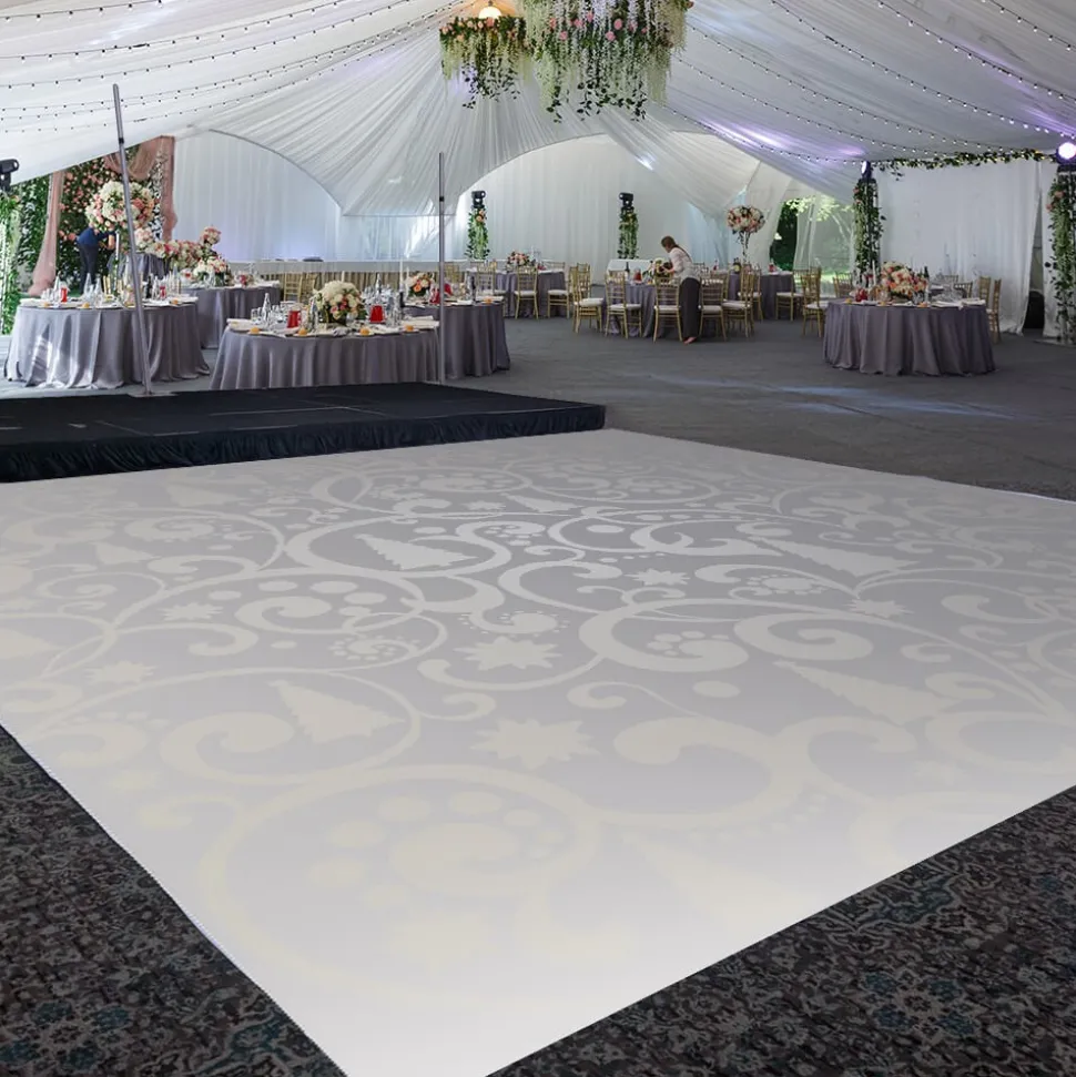 Premium Vinyl Dance Floor Wrap Custom Size - Christmas Day Deck The Halls