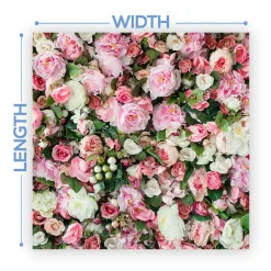 Premium Vinyl Dance Floor Wrap Custom Size - Romance Rose Garden