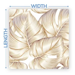Premium Vinyl Dance Floor Wrap Custom Size - Boho Golden Leaf