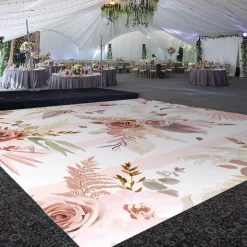 Premium Vinyl Dance Floor Wrap Custom Size - Boho Rose Femme
