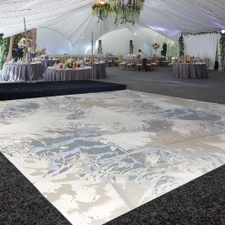Premium Vinyl Dance Floor Wrap Custom Size - Boho Feather Flare