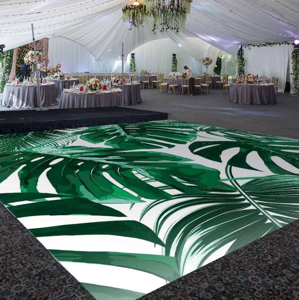 Premium Vinyl Dance Floor Wrap Custom Size - Tropical Off The Palms