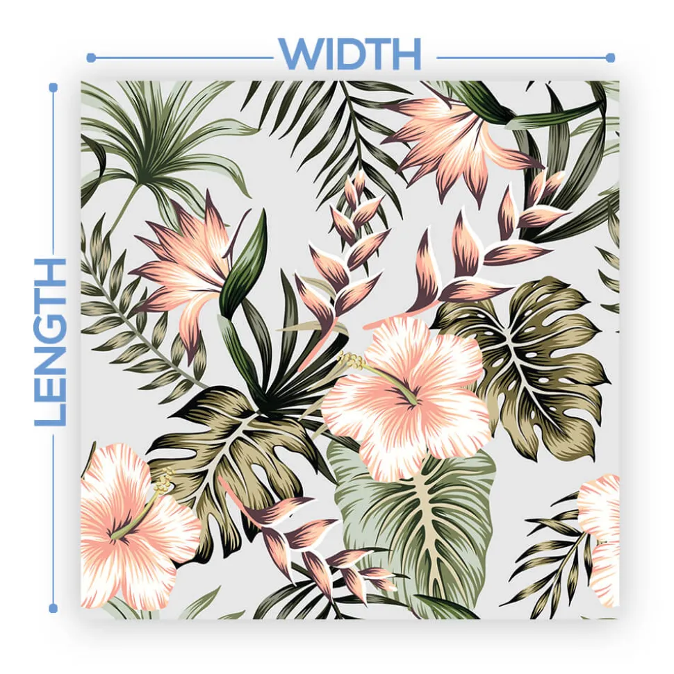 Premium Vinyl Dance Floor Wrap Custom Size - Tropical Blossom