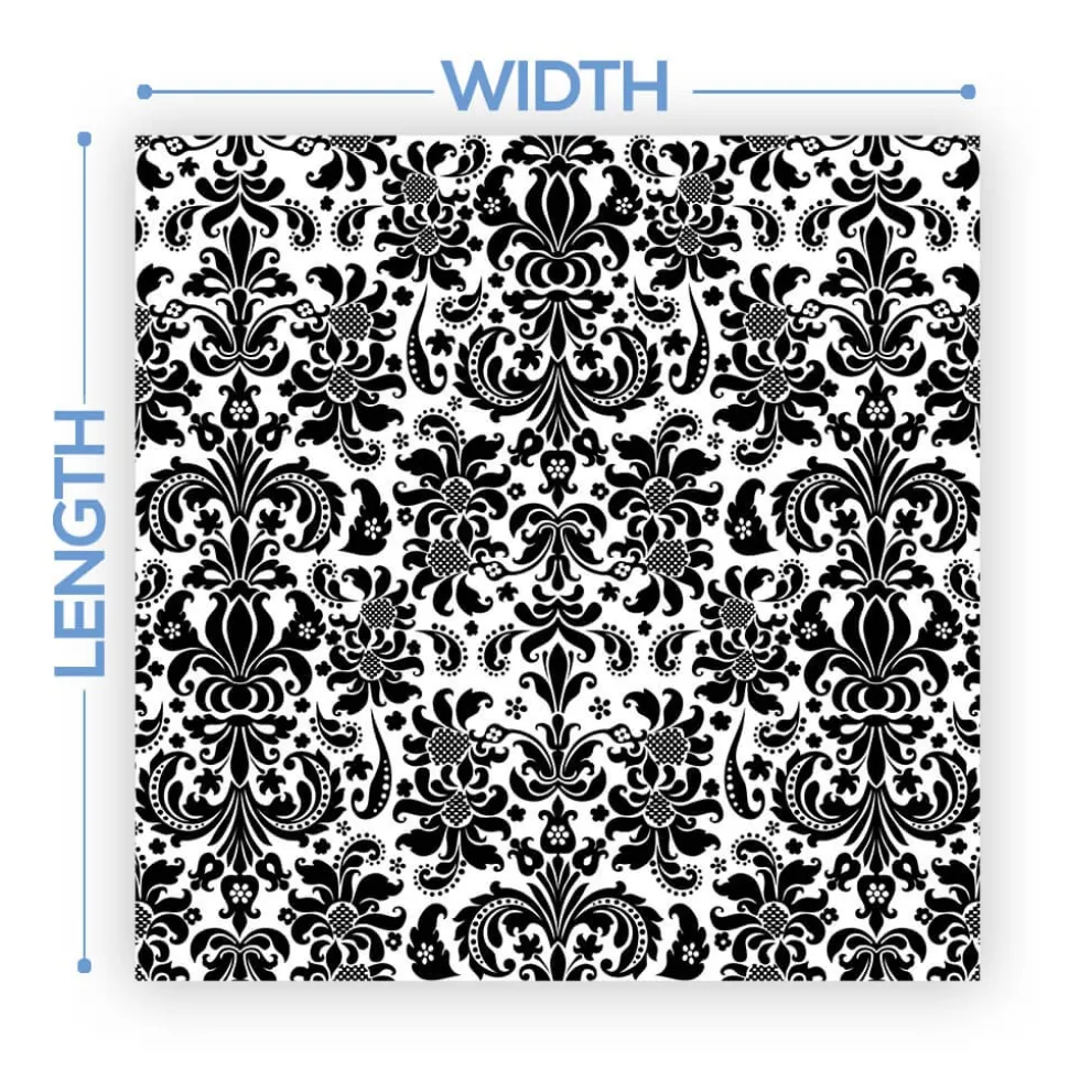Premium Vinyl Dance Floor Wrap Custom Size - Classical Vintage Damask