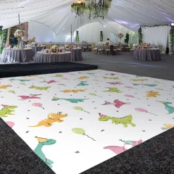 Premium Vinyl Dance Floor Wrap Custom Size - Boys Birthday Dino Party