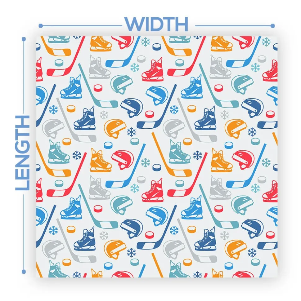 Premium Vinyl Dance Floor Wrap Custom Size - Boys Birthday Hockey Play
