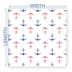 Premium Vinyl Dance Floor Wrap Custom Size - Boys Birthday Anchor