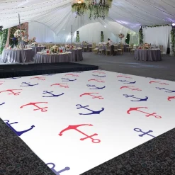 Premium Vinyl Dance Floor Wrap Custom Size - Boys Birthday Anchor