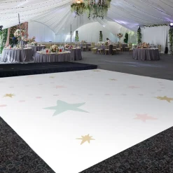 Premium Vinyl Dance Floor Wrap Custom Size - Girls Birthday Twinkle, Twinkle