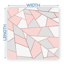 Premium Vinyl Dance Floor Wrap Custom Size - Geometric Rose Neutral