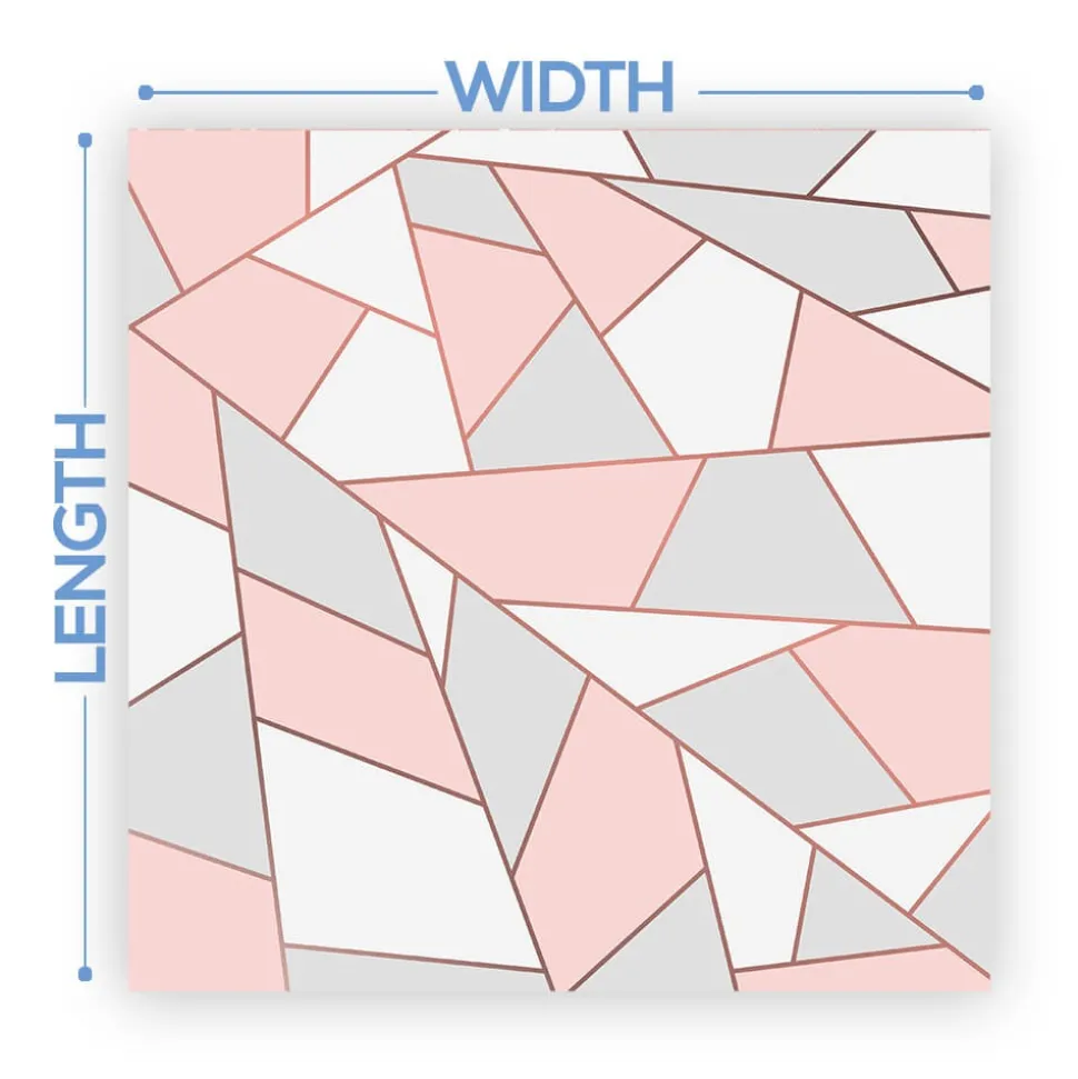 Premium Vinyl Dance Floor Wrap Custom Size - Geometric Rose Neutral