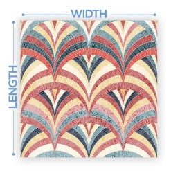 Premium Vinyl Dance Floor Wrap Custom Size - Boho Pattern Patched