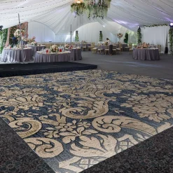 Premium Vinyl Dance Floor Wrap Custom Size - Classical Gildablue