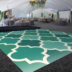 Premium Vinyl Dance Floor Wrap Custom Size - Eclectic Evergreen