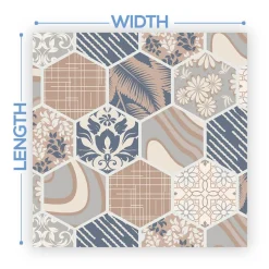 Premium Vinyl Dance Floor Wrap Custom Size - Eclectic Mosaic Muse