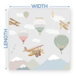 Premium Vinyl Dance Floor Wrap Custom Size - Children's Birthday Fly In The Sky